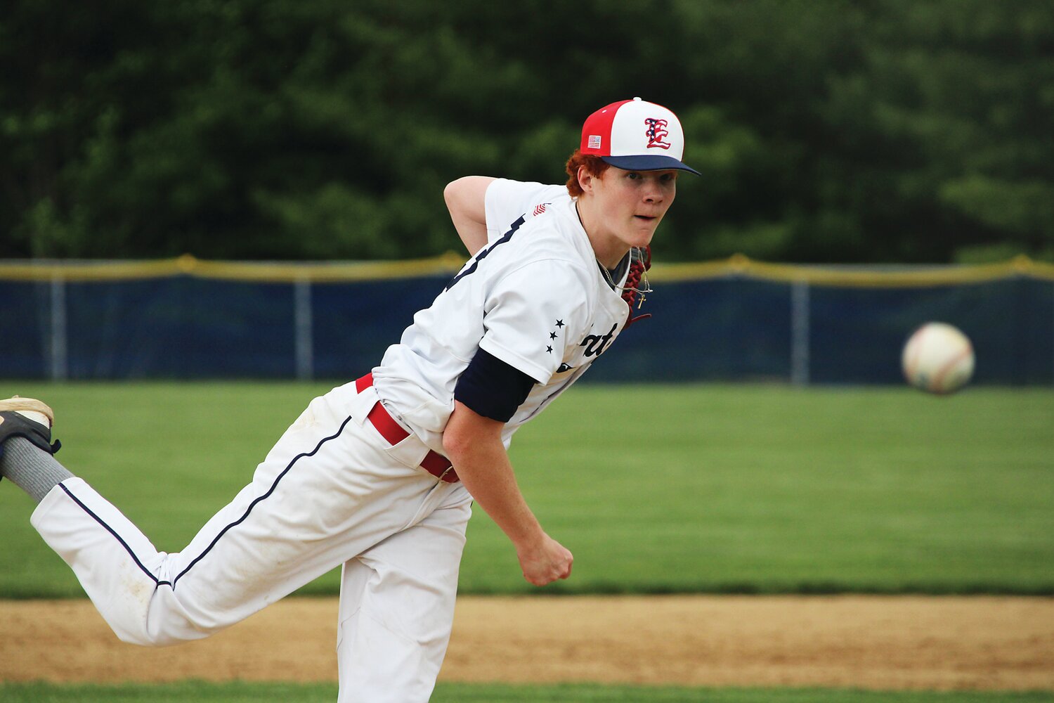 Damian Frayne was the winning pitcher in Central Bucks East’s victory over North Penn.