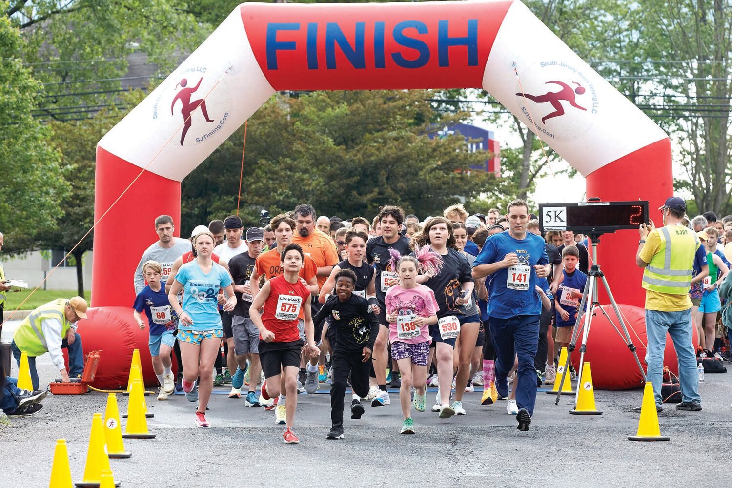 The 5K race gets underway during the Sesame Place Classic May 19 in Middletown Township.