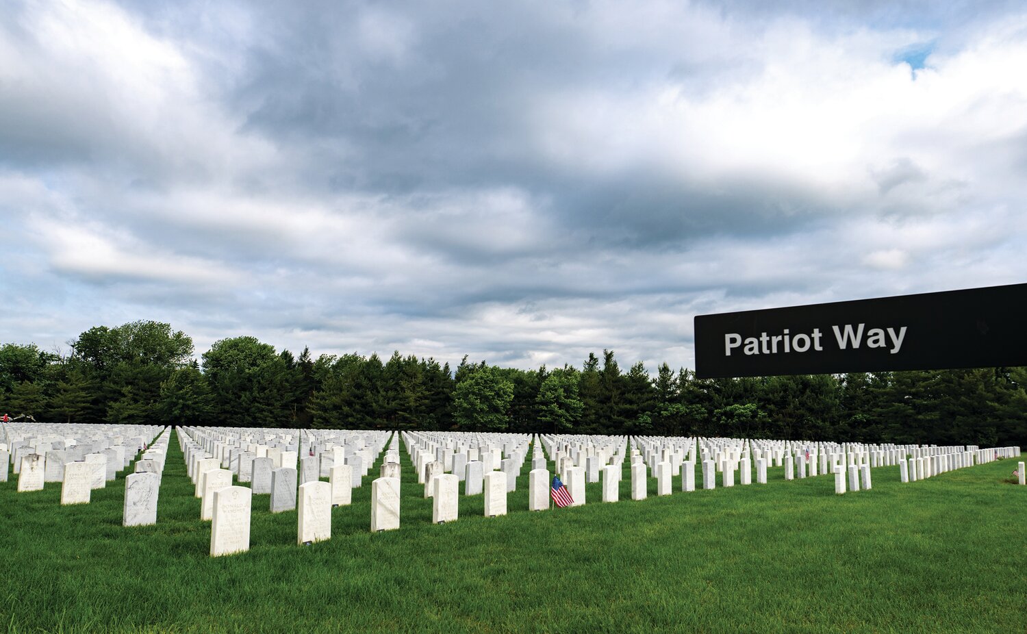 Gravestones at Washington Crossing National Cemetery.