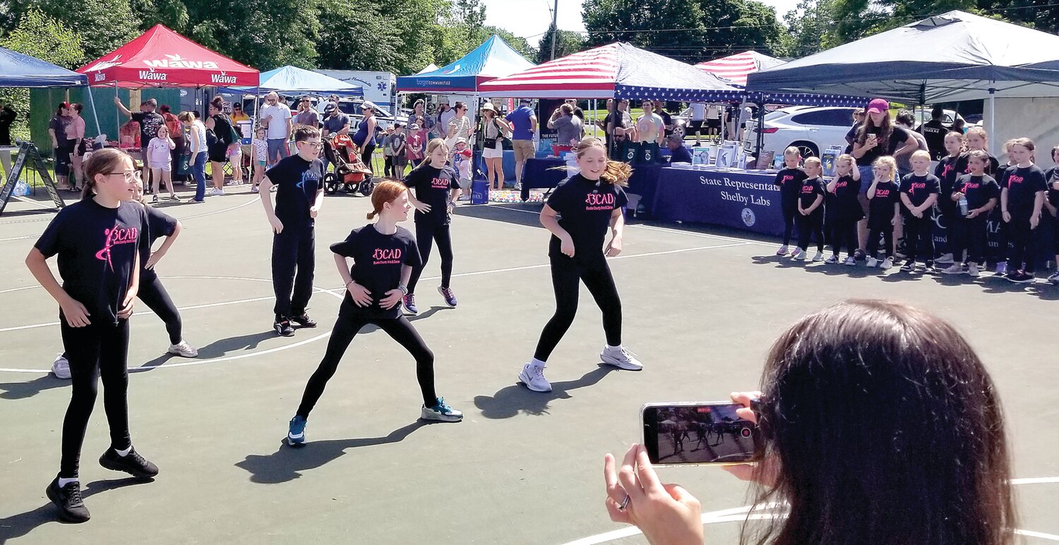 Students at Bucks County Arts & Dance entertain the crowd, which included a crew of younger dancers, at Dublin Community Day.