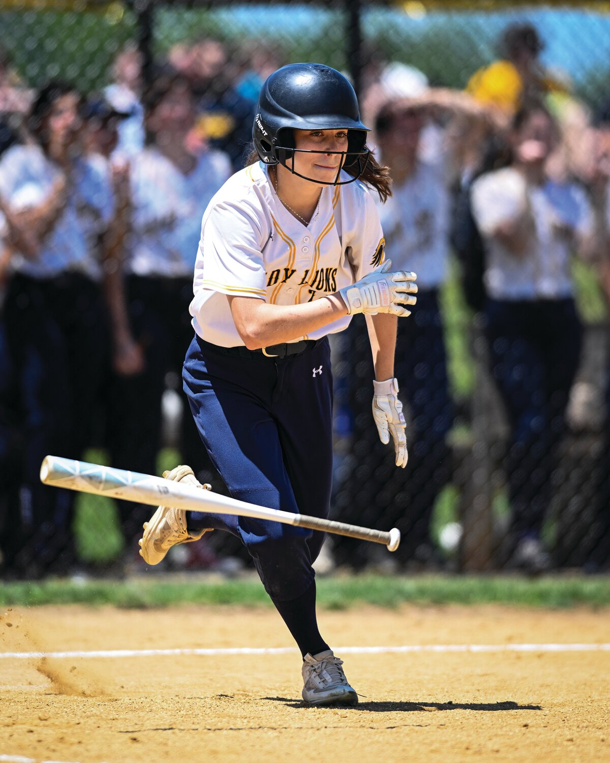 New Hope-Solebury’s Elena Shire runs out a hit in the fifth inning of Friday’s PIAA play-in game.