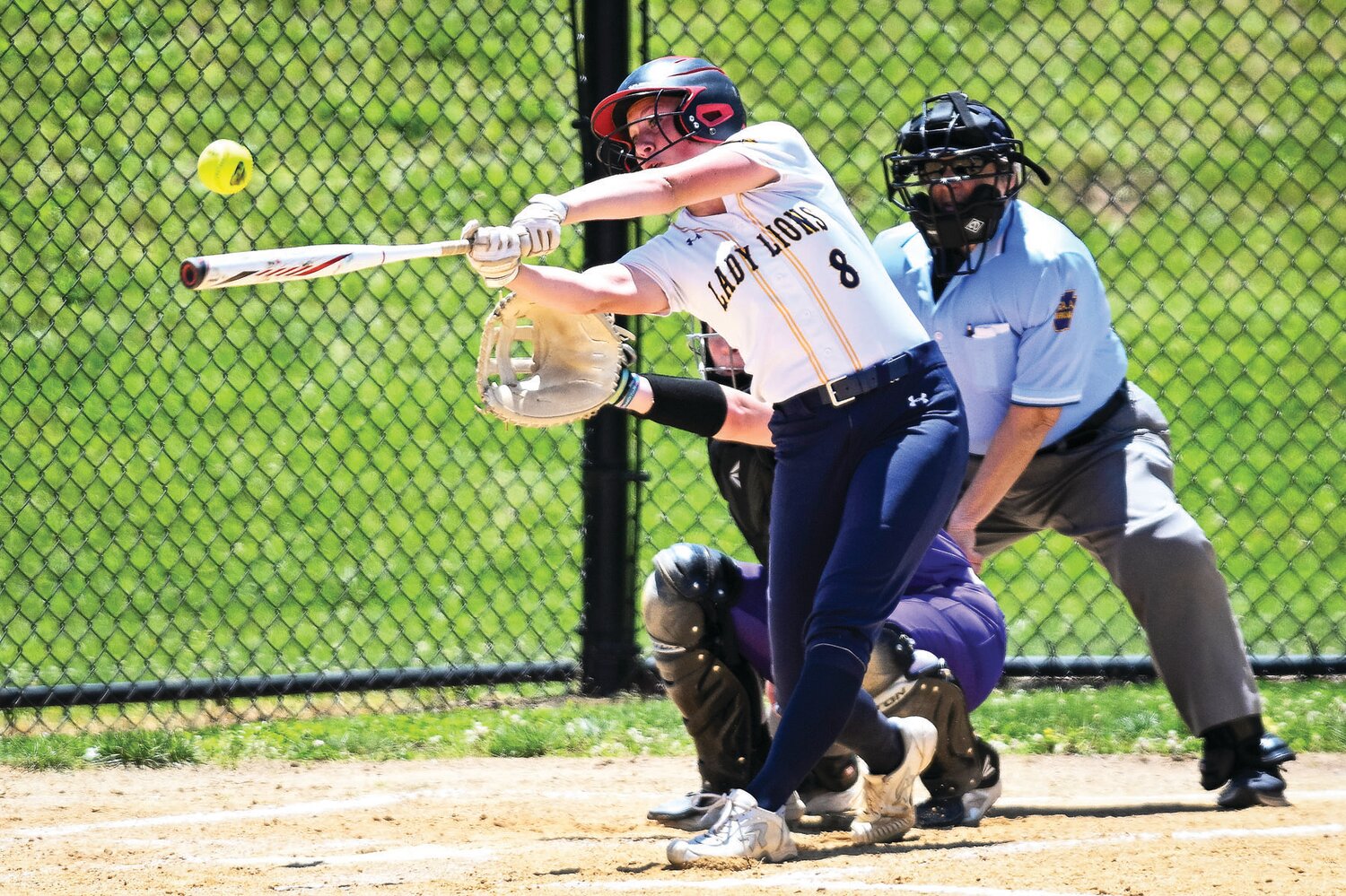 New Hope-Solebury’s Rachel Sim during a third inning at-bat in Friday’s PIAA play-in game.