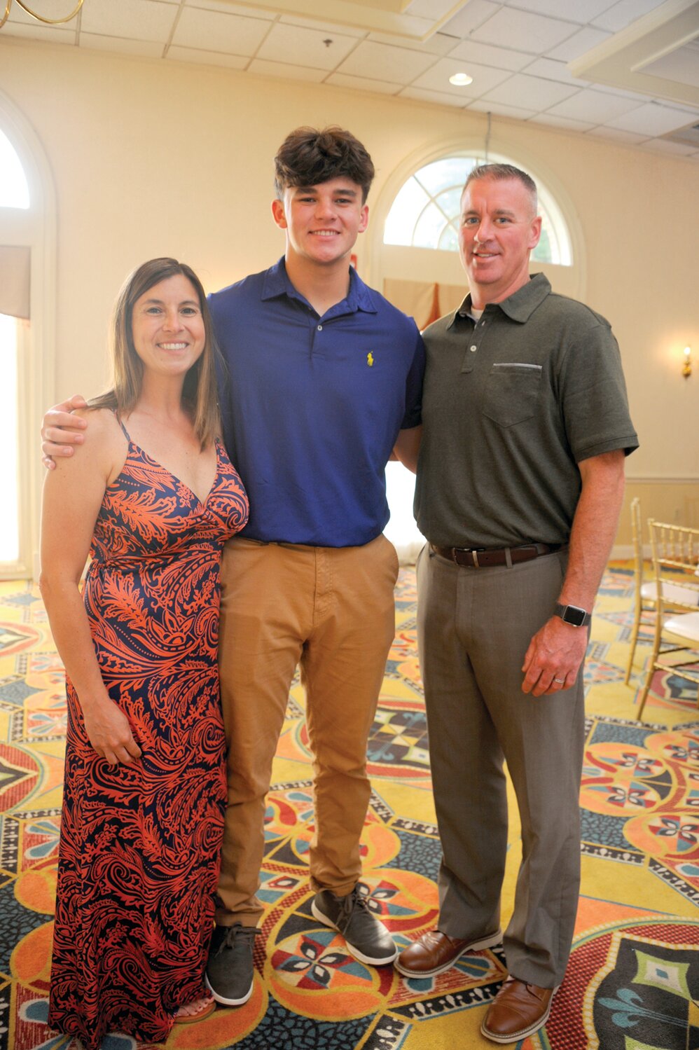 Jaime Szydlik, Council Rock South student-athlete Vincent Szydlik and Steve Szydlik.