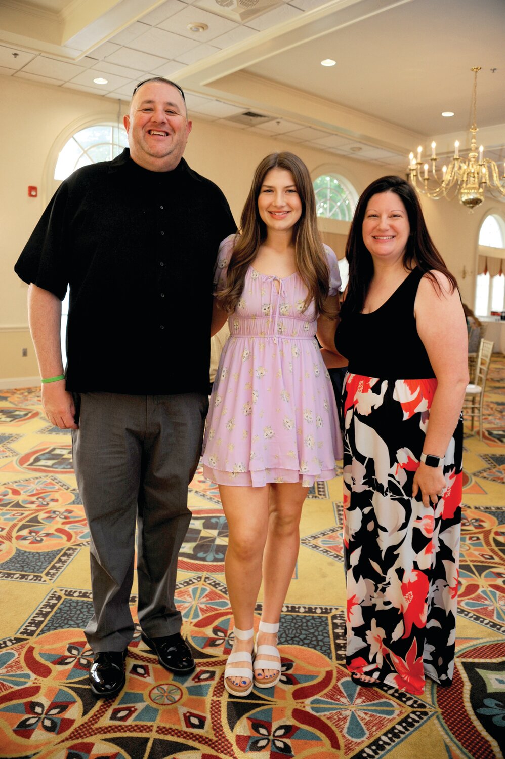 Rob Sponheimer, Bensalem student-athlete Angelina Sponheimer and Stephanie Sponheimer.