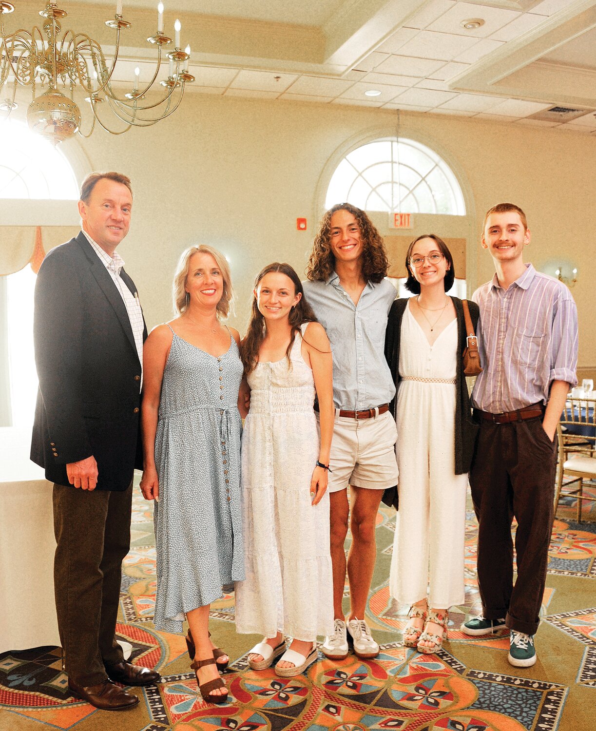 Joe Hall, Melissa Hall, Pennsbury student-athlete Bailey Hall, Christian Cerullo, Riley Hall and Patrick Sinisgalli.