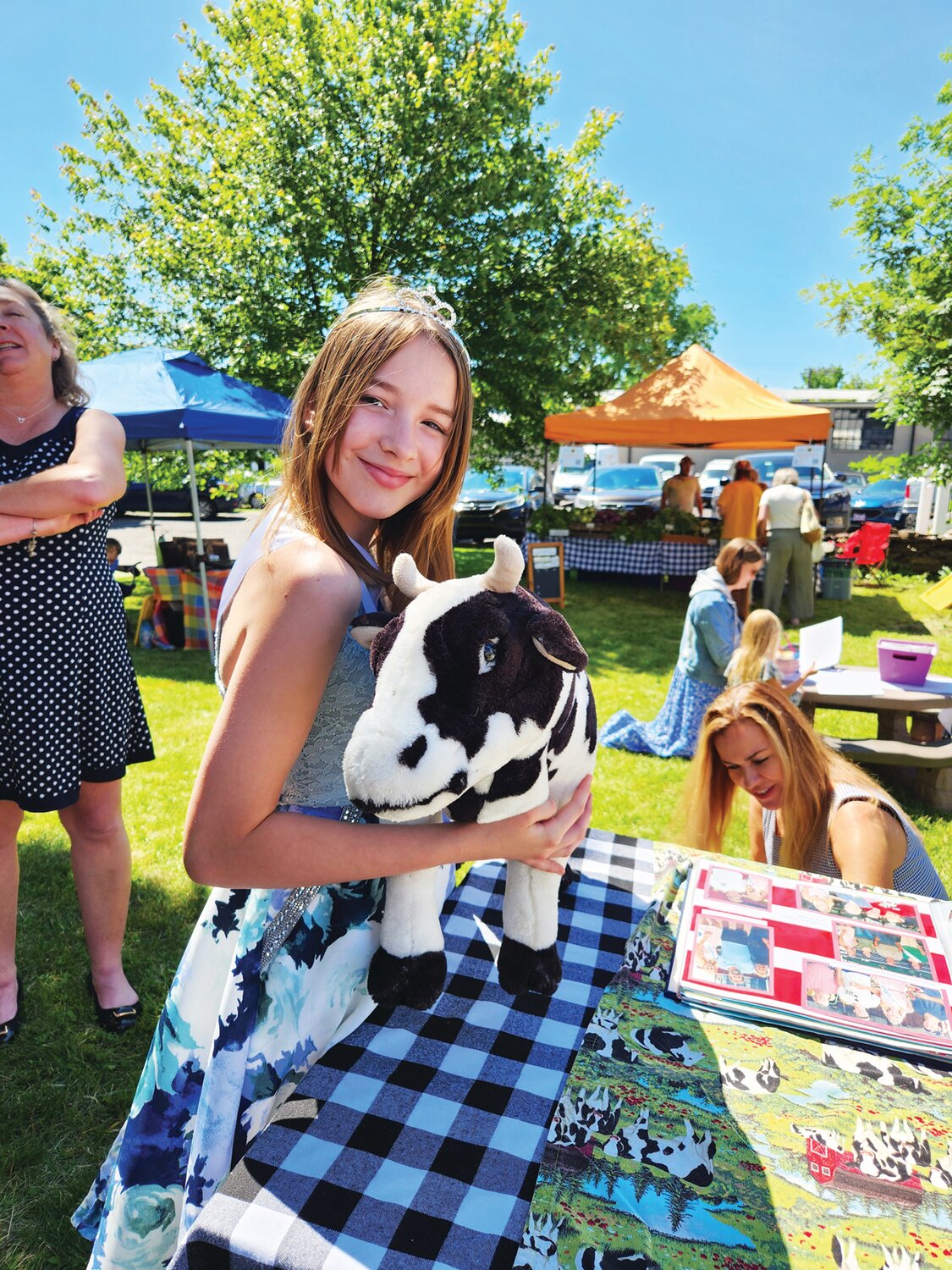 Bucks County Dairy Maid Randi Heintz was crowned at Saturday’s opening Plumsteadville Grange Farm Market.