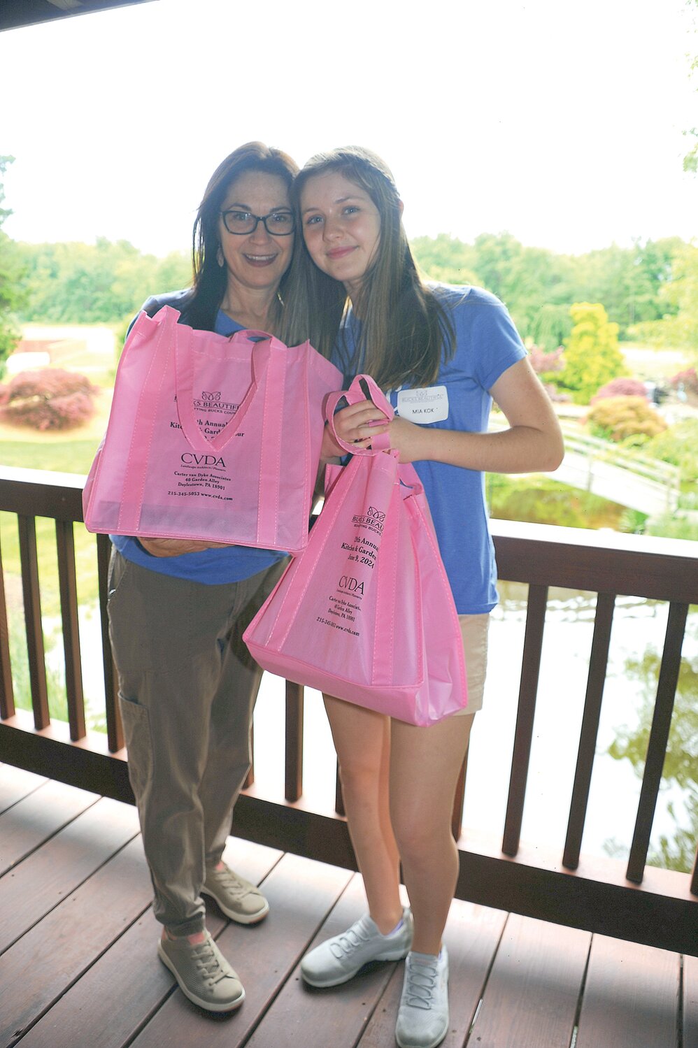 Melanie Kok and Mia Kok, volunteers at one of the homes.