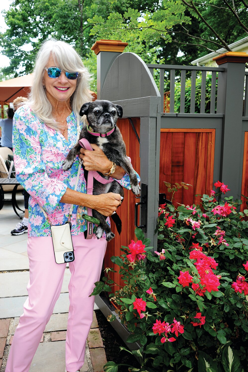 Lexi the pup and Carol Colman at the Foster residence.