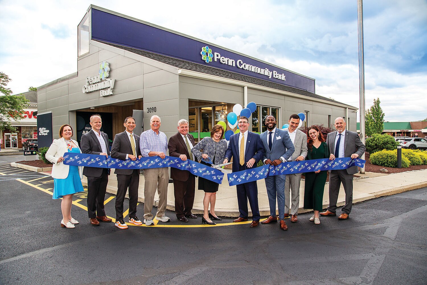 Bank leaders and local elected officials gathered May 29, to cut the ceremonial ribbon and officially open the doors of the new financial center. Attending were Pennsylvania Senator Nick Miller, Allentown Mayor Matt Tuerk, Lehigh Co. Executive Phillips Armstrong, Lehigh Co. Commissioner Geoff Brace, and Greater Lehigh Valley Chamber of Commerce President & CEO Tony Ianelli, and more.