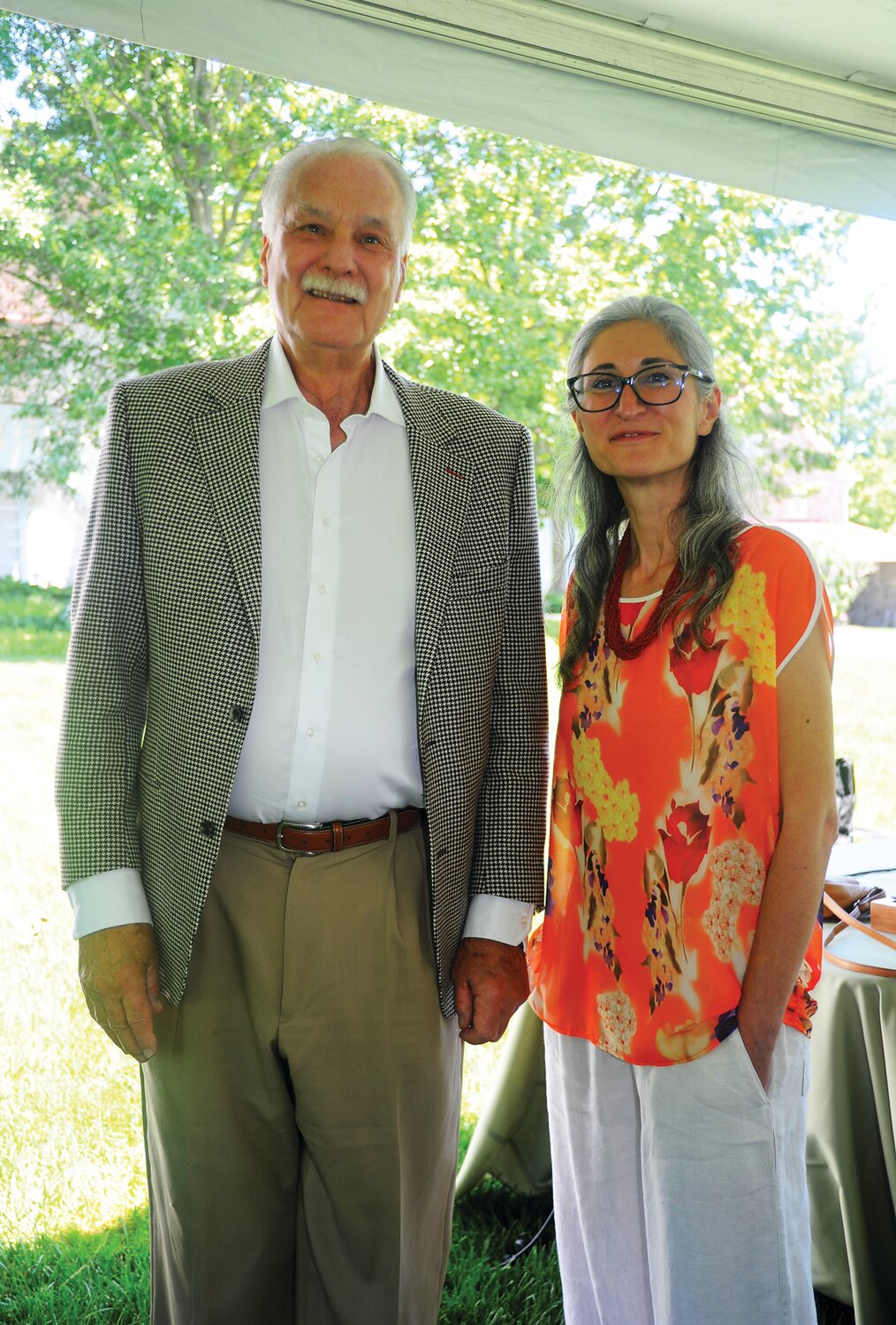 David Moore and Marjan Shirzad, chief operating officer of the Mercer Museum.