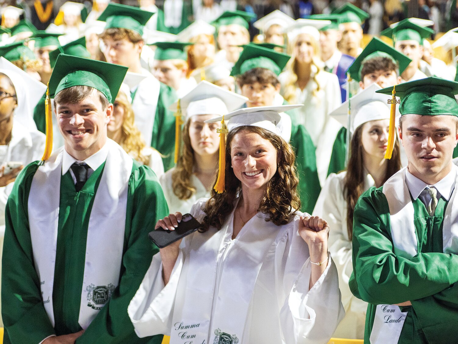 The graduation ceremony gets underway.