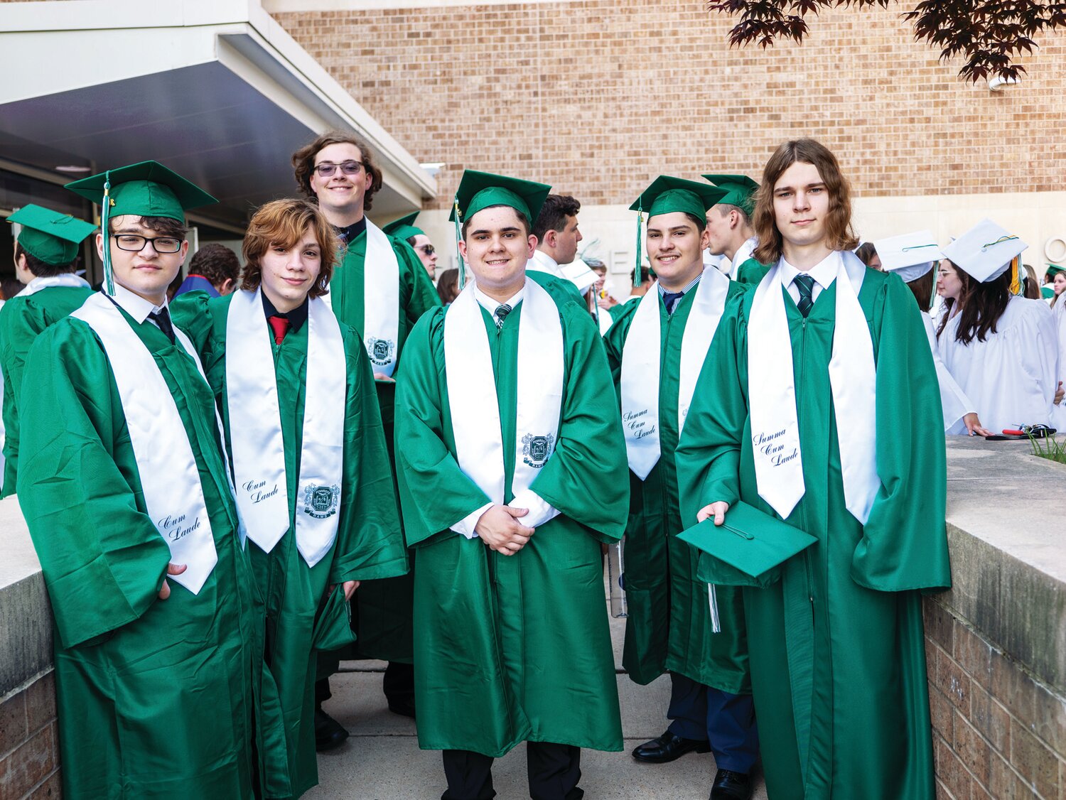 Members of the Pennridge High School Class of 2024 await the start of its June 4 graduation ceremony.