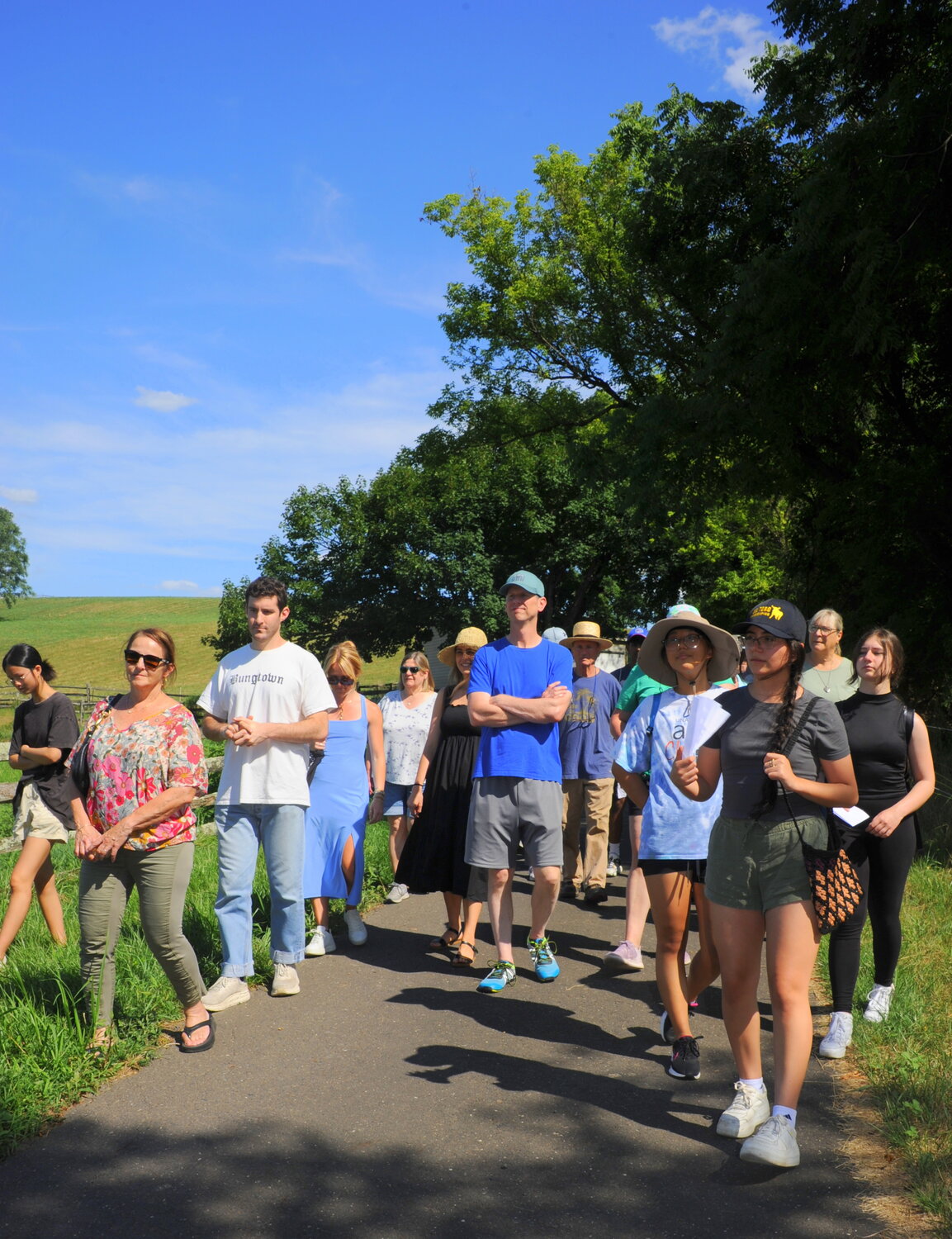 Carol Ross
Tour participants heading toward the chickens.