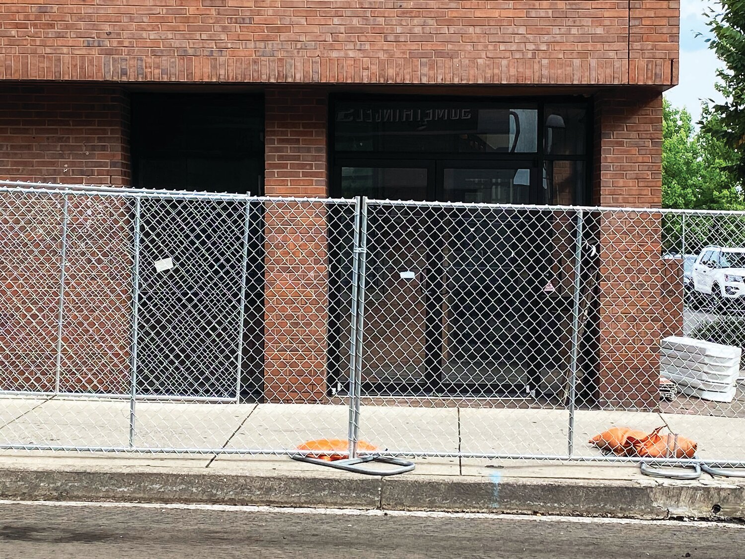 A barricade was placed in front of the vacant building at 34 W. State St. in Doylestown Borough after bricks fell off the structure and onto the street.