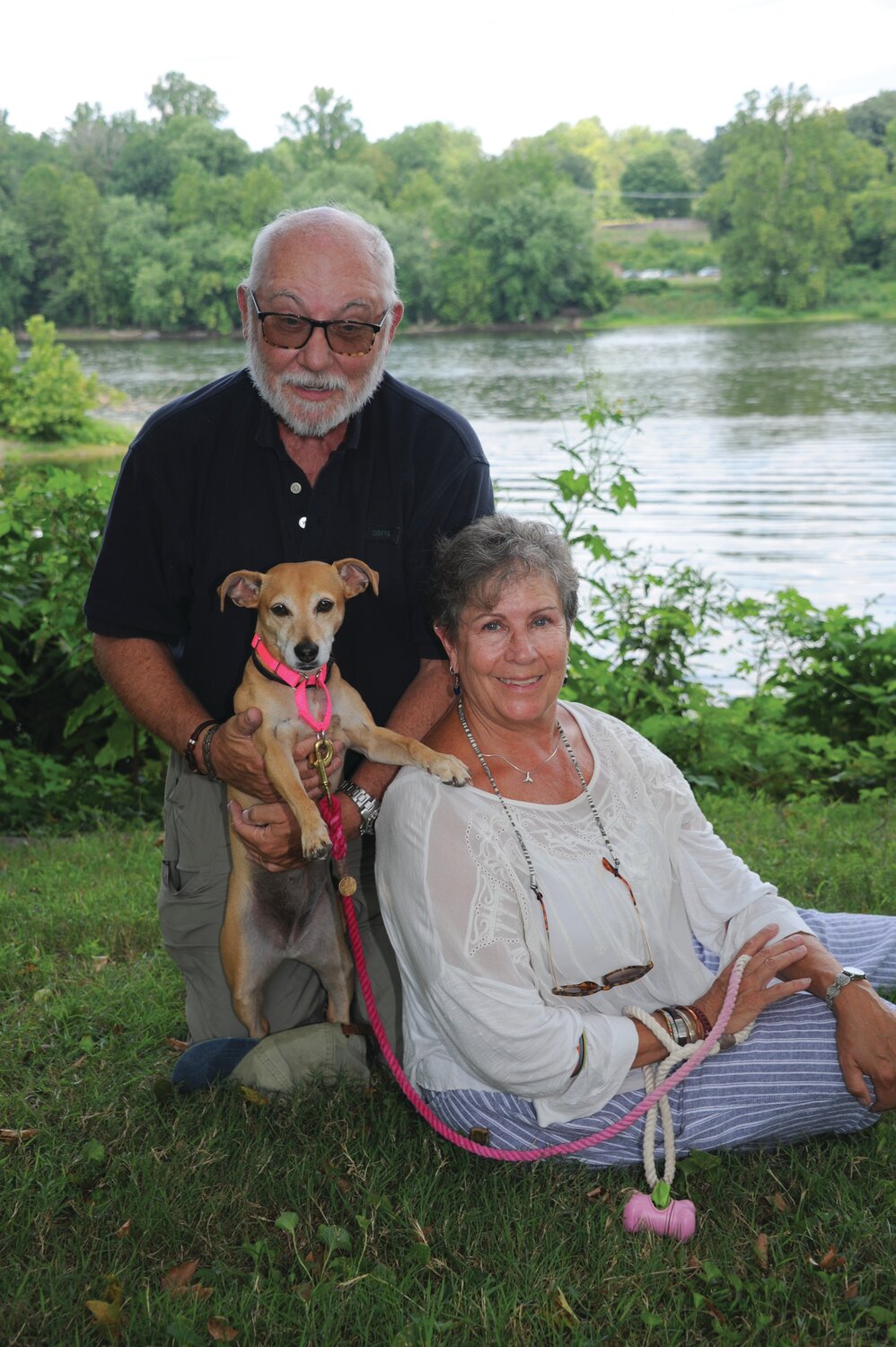 Jeff and Ann Watson with Ella the pup.