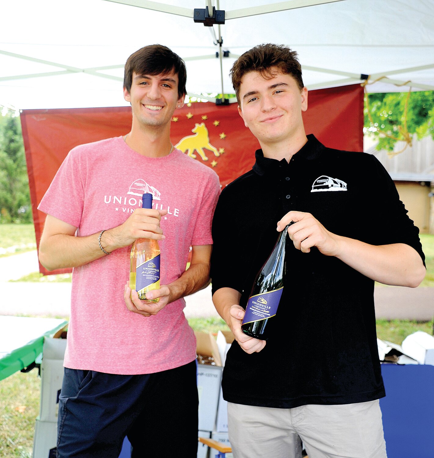 Connor Weiss and  Nate Eck of Unionville Vineyards.