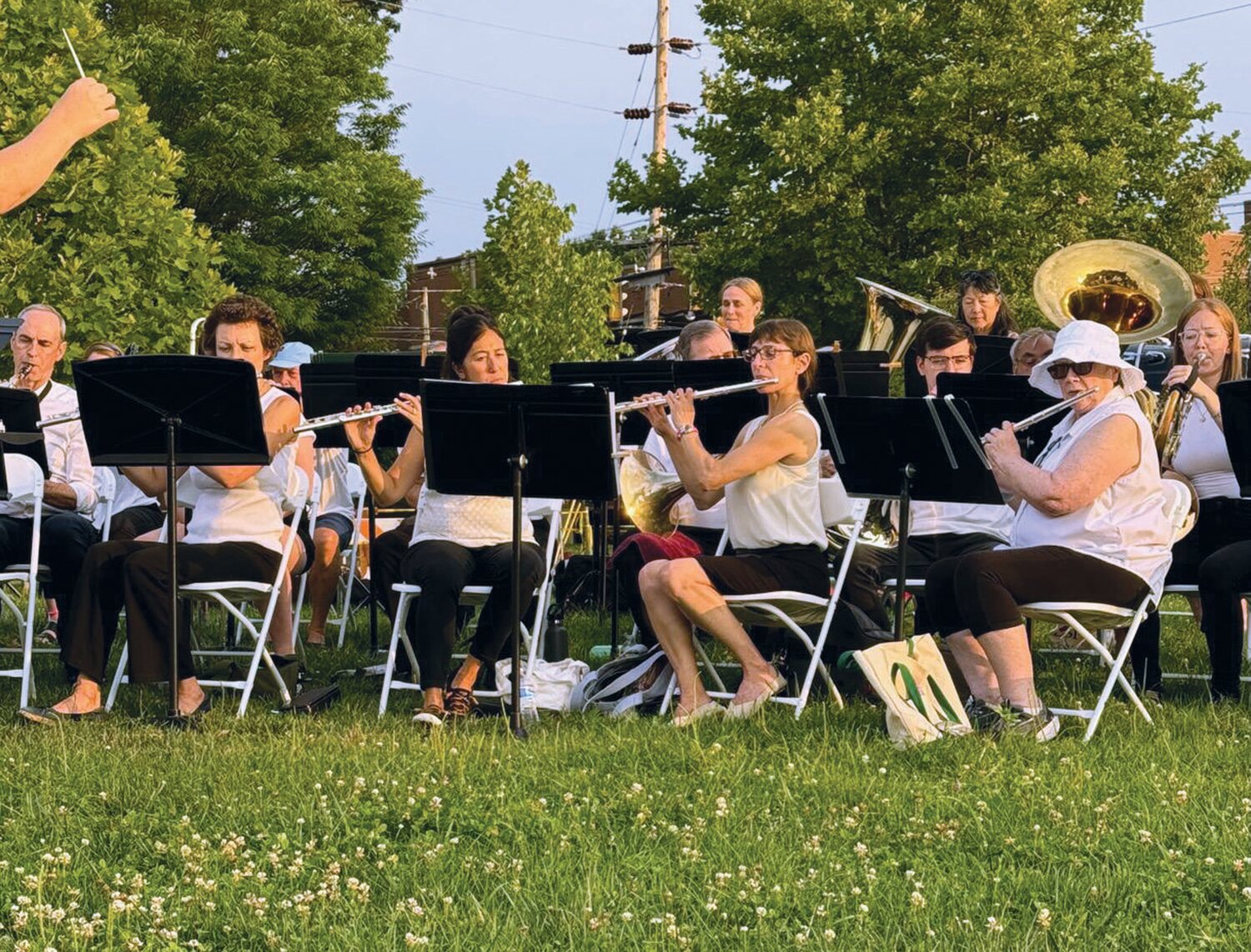 Flutes perform with the Doylestown Community Band.