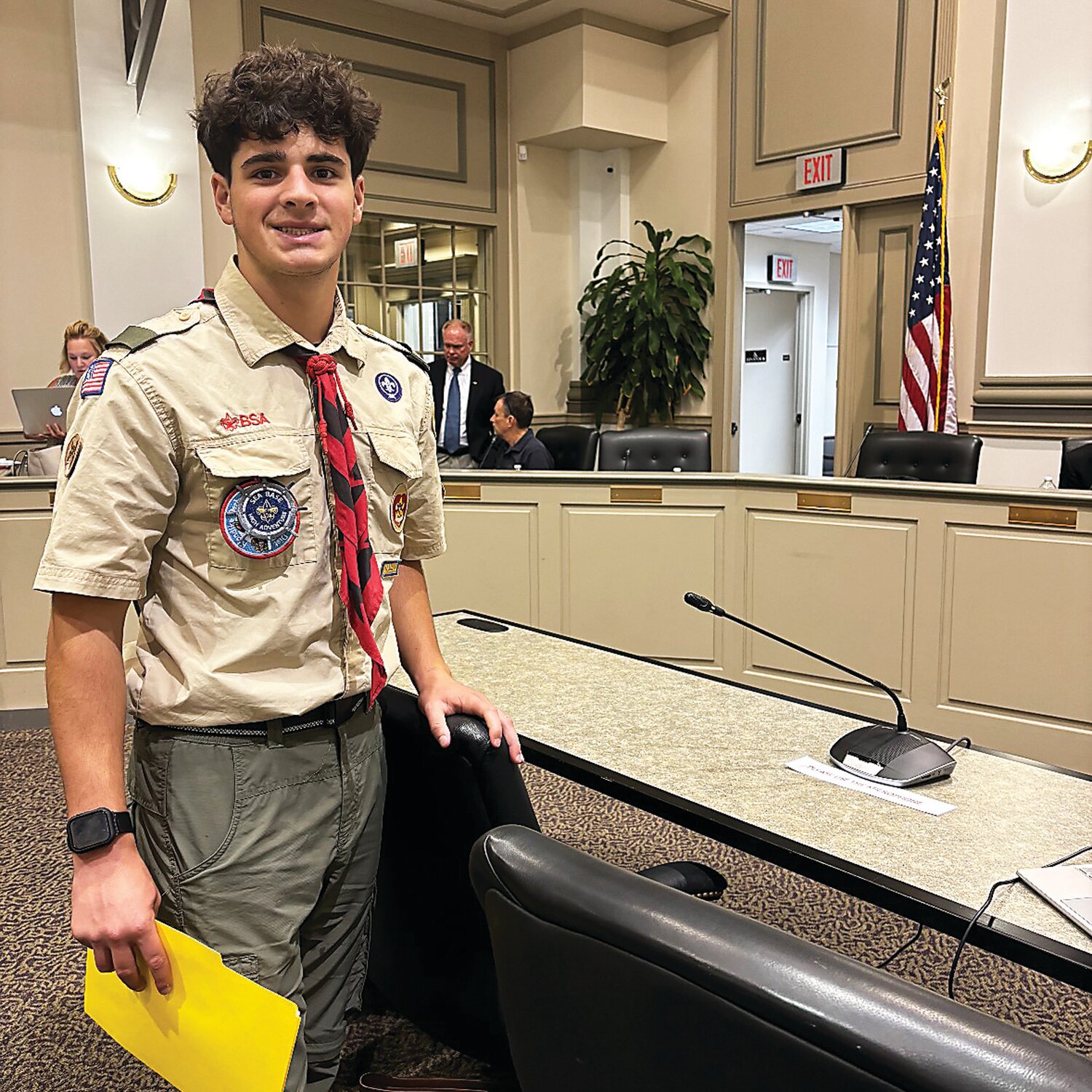 Cullen Graham recently received funding from Perkasie Borough to tackle his Eagle Scout Project, a sign at Kulp Park highlighting its history.