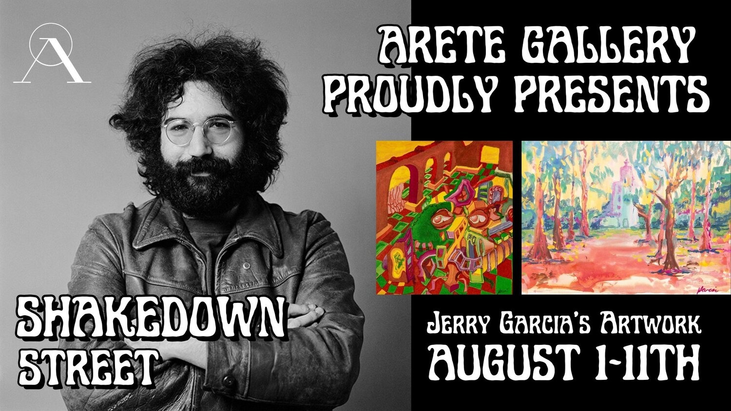 New Hope’s Arete Gallery shows artwork by Grateful Dead founder Jerry Garcia through Aug. 11.