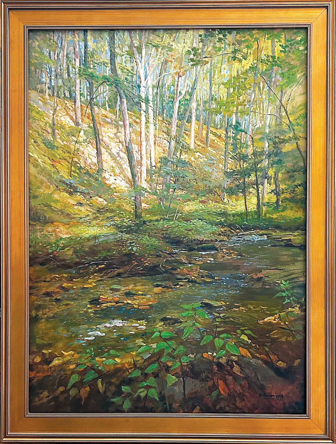 The Crystal Springs Farm Award for a Work in the Style of the Pennsylvania Impressionists given by Kathy and Ted Fernberger was presented to Dot Bunn for her painting, “Moment of Light.”