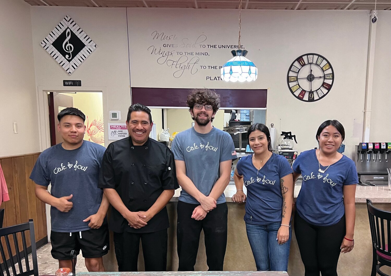 The staff of Café with Soul, one of the participating partners of the second annual Bucks County Eat, Drink and Be Merry Month.