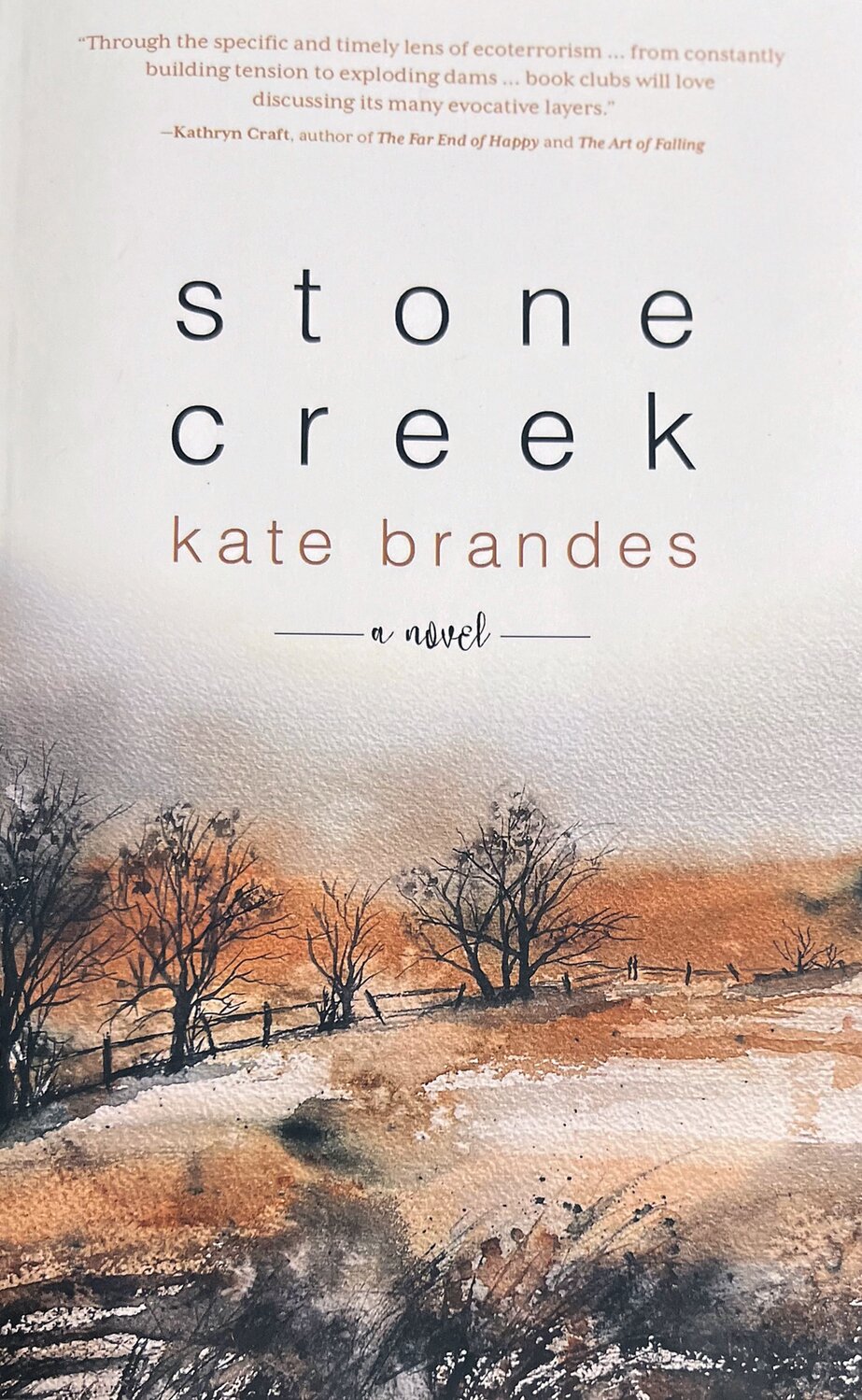 The publisher chose one of Kate Brandes’ watercolors for the cover of her new novel.