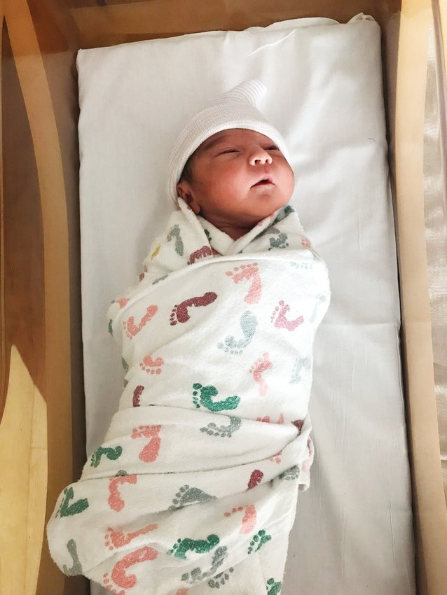 Ariyah Grimaldo, the first baby born at Lutheran Medical Center in 2022.