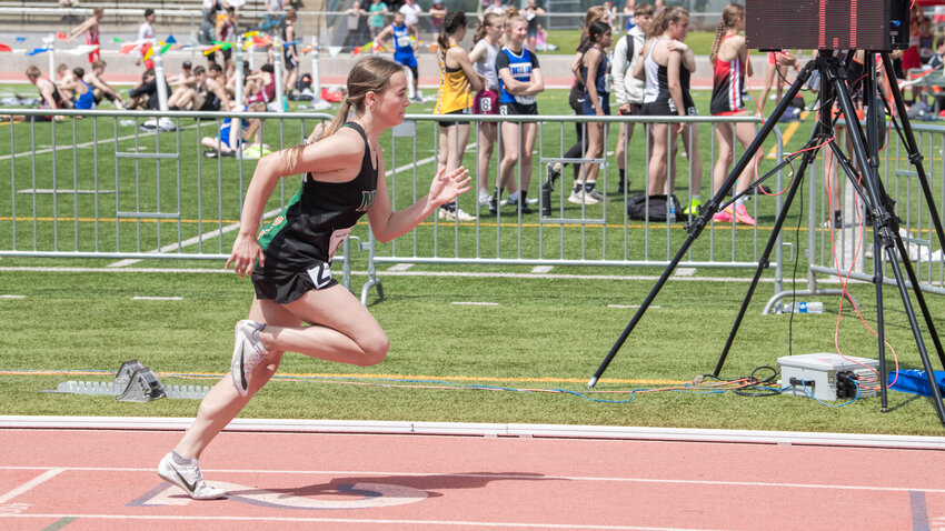 Morton-White Pass athletes compete during the 1A/2B/1B State track and field meet at Zaepfel Stadium in Yakima on Saturday, May 27.