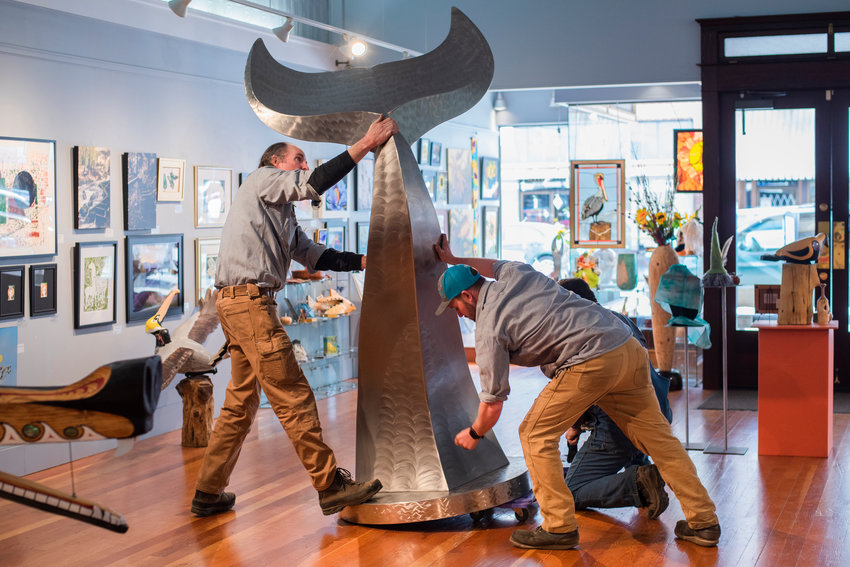 FILE PHOTO &mdash; An art installation is moved from the Rectangle Gallery in Centralia in April 2022.
