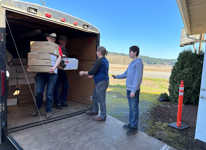 AAUW got some big help in preparing for the sale last Saturday as Scout Troop 373 helped move 700 boxes of books to the Moose Lodge.&nbsp;