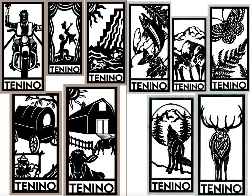 The designs on the left were submitted by Veronica Haworth while those on the right were provided by Maria Friedrich.