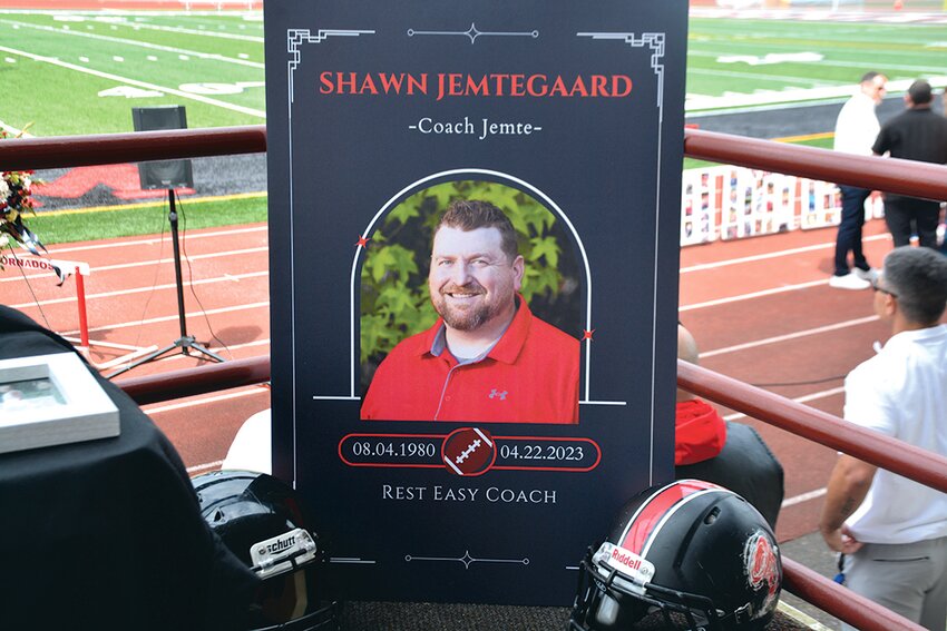 A memorial for Shawn Jemtegaard was held at Yelm High School on Sunday, May 21.