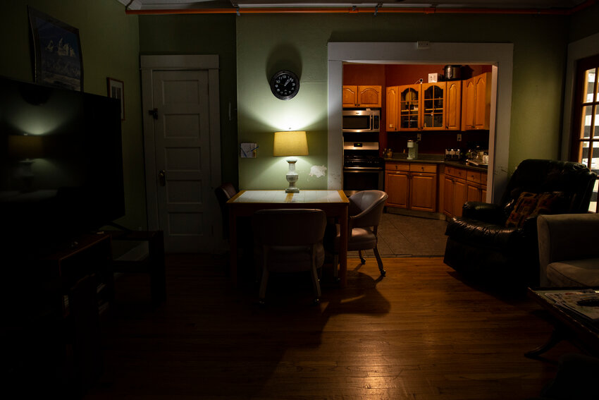 Though most residents are typically out during the day to work, the common area is available for use for residents at The Carriage House in Oregon City, Ore., as seen on Thursday, May 11, 2023. (Photo by Moriah Ratner for InvestigateWest)