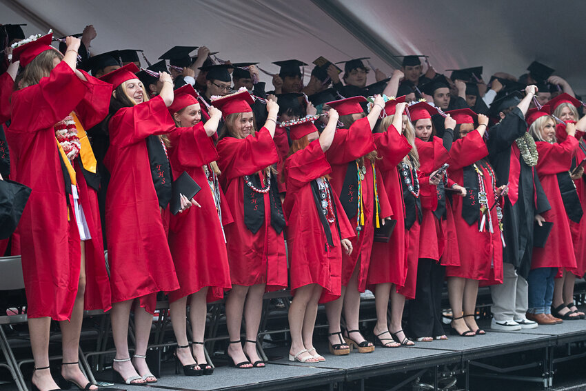 Here are some scenes from the Tenino High School graduation held Friday at Beaver Stadium in Tenino.