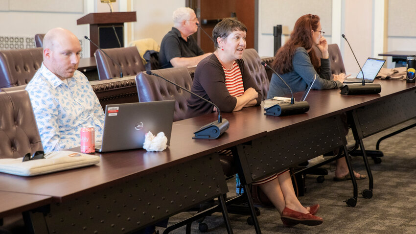 Senior Long Range Planner Mindy Brooks talks about the Packwood Subarea Plan during a Planning Commission meeting workshop at the Lewis County Courthouse in&nbsp;Chehalis on Tuesday, June 27.