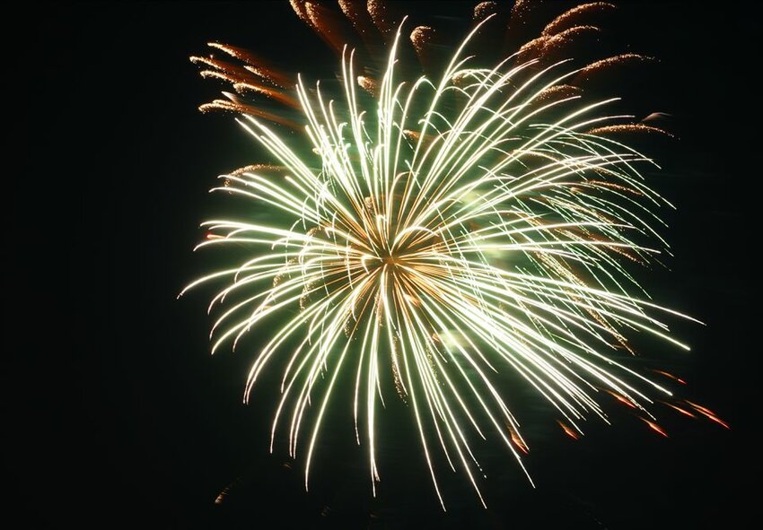 A child in Independence, Oregon was struck by a fallen bullet after a fireworks show, investigators said. Image of Fourth of July fireworks in Tigard, Oregon, July 4, 2023. Photo by Tim Brown/Staff.