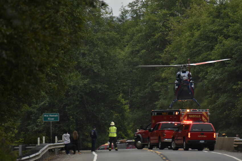 A 31-year-old Rochester man was airlifted to a hospital following a crash on northbound U.S. Highway 101 in Pacific County Friday morning, according to a news release from the Washington State Patrol.&nbsp;