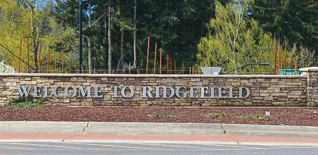 A sign welcomes motorists into Ridgefield.