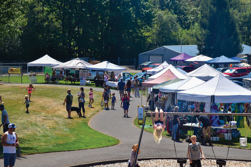 photo by rick bannan  The La Center community gathers at Holley Park for the 2023 La Center Our Days festival July 29. Kicking off on July 28 the city&rsquo;s annual summer event benefited from good weather over the weekend.