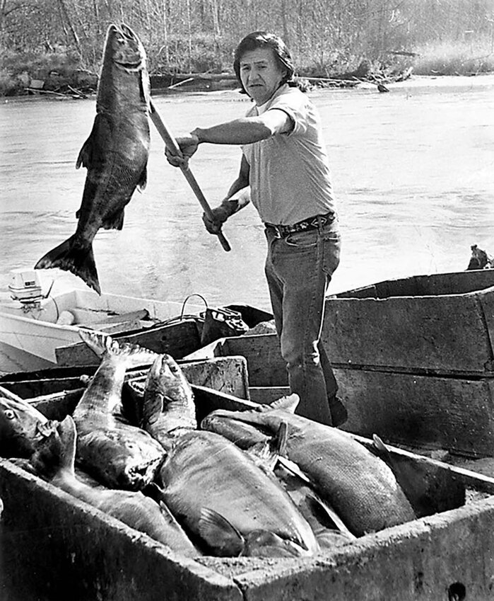 Billy Frank Jr. (1931-2014), Nisqually activist and leader during the fish-ins, in 1973.