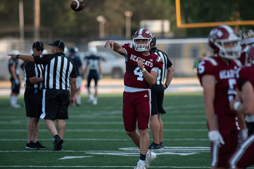 Gage Brumfield took snaps at quarterback and out wide, catching a touchdown on the final play of the day at a jamboree on Aug. 25.