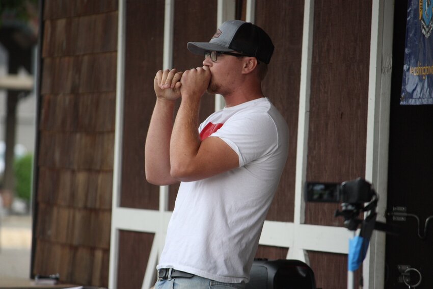 Logan Boone, a 2016 Adna High School graduate, won the Novice Duck Caller category at the Washington Waterfowl Association&rsquo;s state-sanctioned contest in Orting on Aug. 5. Picture courtesy of photographer Justin Spruiell.