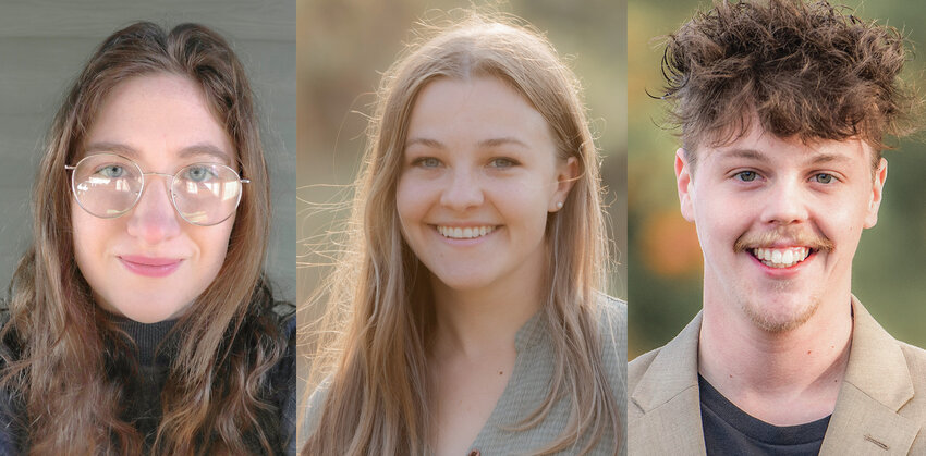 Pictured from left are Chronicle Senior Reporter Emily Fitzgerald, Assistant Editor Isabel Vander Stoep and Photo Editor Jared Wenzelburger. The three journalists were honored by the Society of Professional Journalists during an event Thursday night in Seattle.