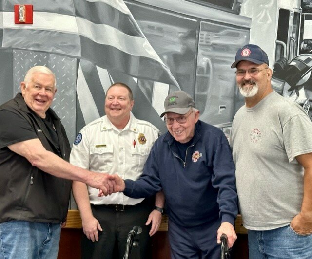 The West Thurston Regional Fire Authority welcomed one of Littlerock Fire Rescue&rsquo;s earliest fire chiefs, Marion Smith, for a tour of its Littlerock station on Friday, Oct. 6.