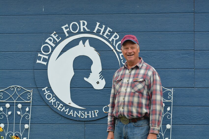 Bob Woelk, with Hope for Heroes, smiles on Oct. 9 after it was announced the organization would receive $70,000 in grant funding.
