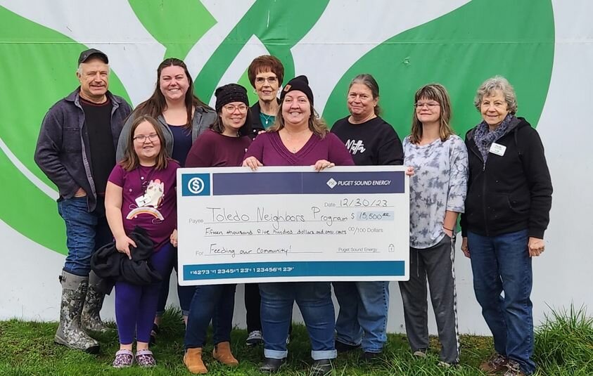 The Toledo Neighbors Program, a nonprofit that helps people share food and other resources with their neighbors without restrictions, has received a $15,000 donation from Puget Sound Energy, the nonprofit announced Tuesday.