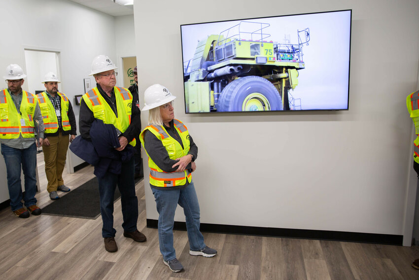 Sen. Patty Murray visits the First Mode work space at the TransAlta facility in Centralia on Thursday, Jan. 4