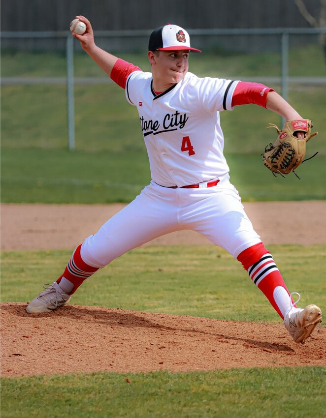 Carson Hart delivers a pitch.