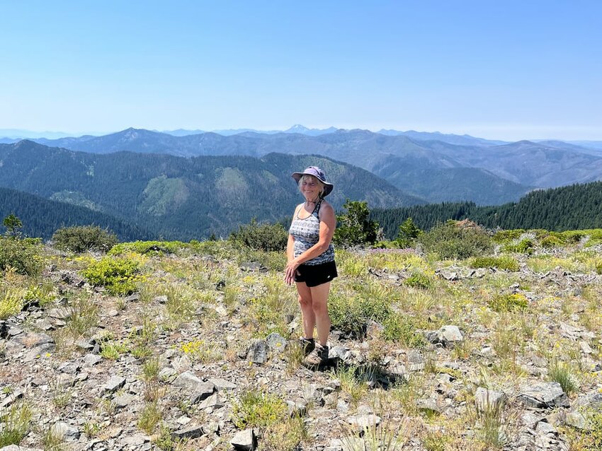 Diana Coogle hiked eight miles to Mount Elijah on July 10, 2024 as part of her 800-mile goal celebrating her 80th birthday.