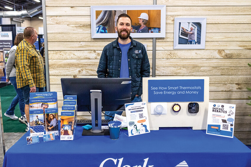 Clark Public Utilities Energy Counselor Anthony Jeffries demonstrated the energy and time-saving benefits of smart thermostats at the Home &amp; Garden Idea Fair last April.